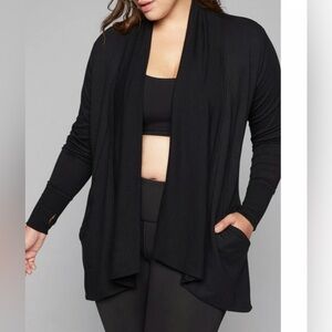 Athleta Pranayama Wrap Black Cardigan size medium